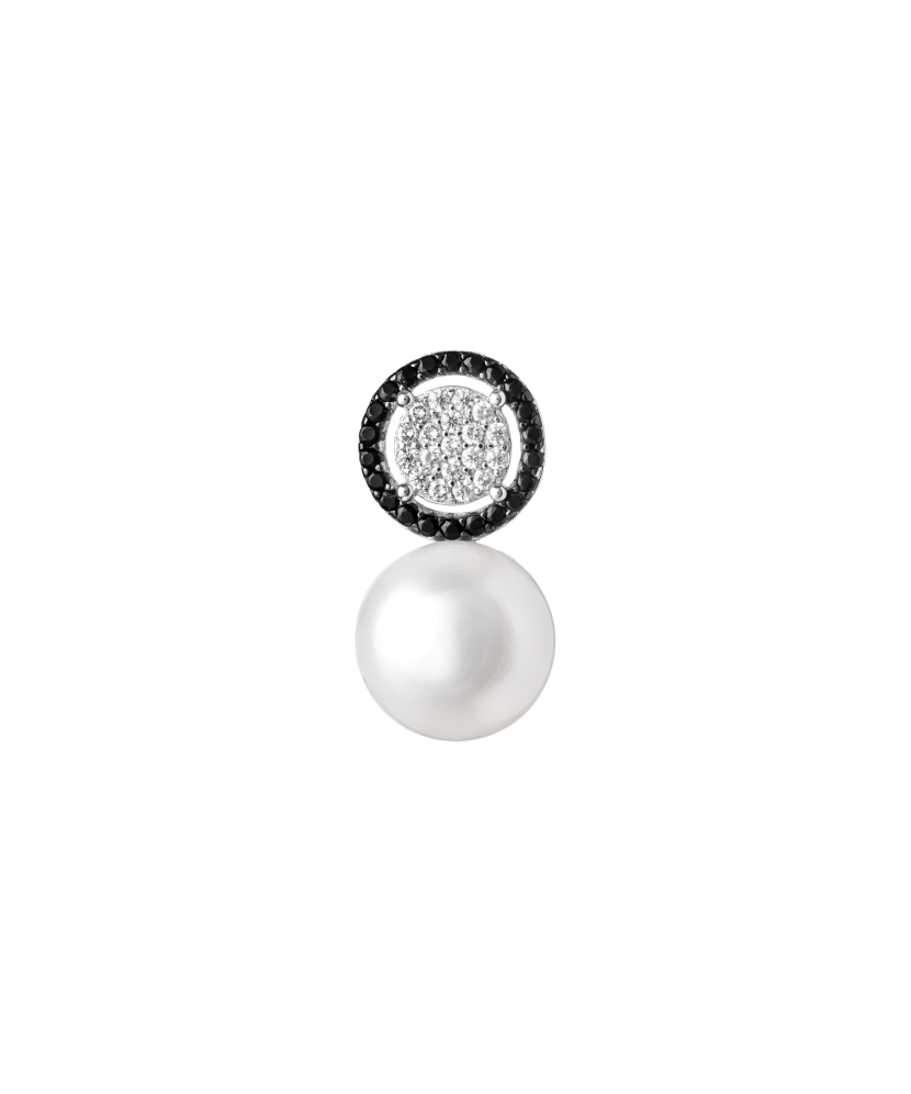 Sterling silver pendant with pearl and zirconium