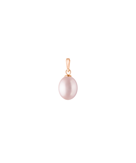 Gilded sterling silver pendant with pearl