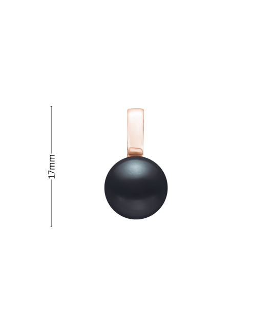 Gilded sterling silver pendant with pearl