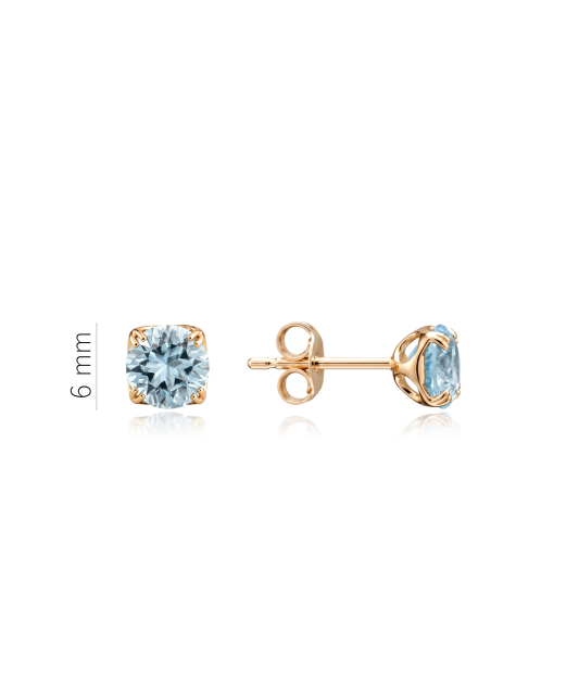 Gold earrings with topazes