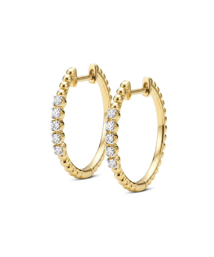 Yellow Gold earrings with diamonds