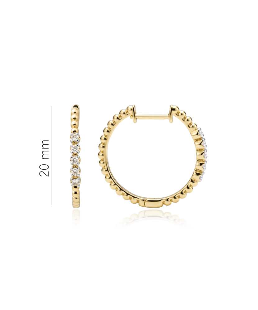 Yellow Gold earrings with diamonds