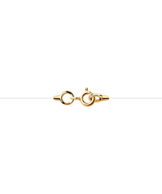 Gold pendant with zirconium on transparent silicone thread