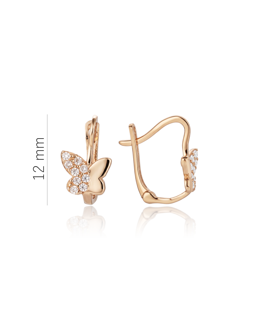 Kultakorvakorut zirkoneilla - 375-kulta