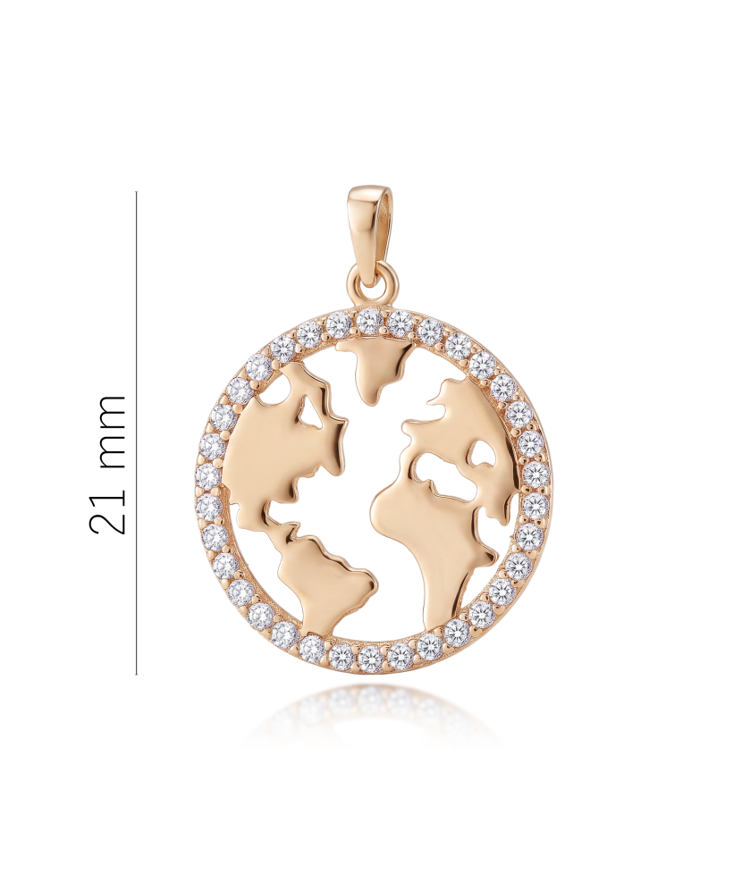 Gold pendant with zircons
