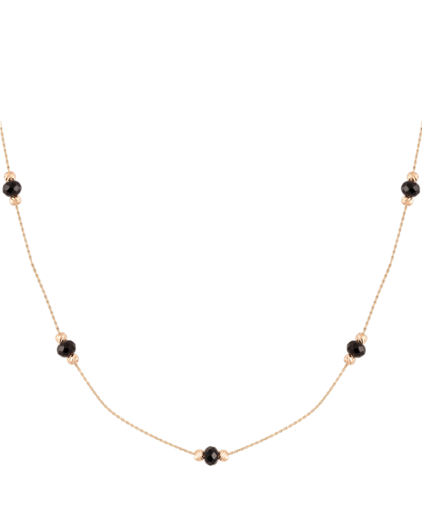 Gold chain with onyx