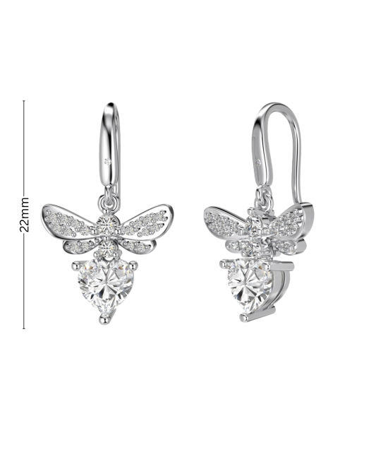 Sterling silver earrings with zircons