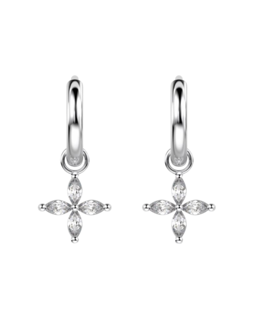 Sterling silver earrings with zircons