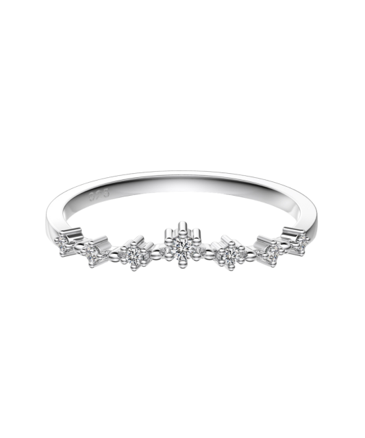 Sterling silver ring with zirconium