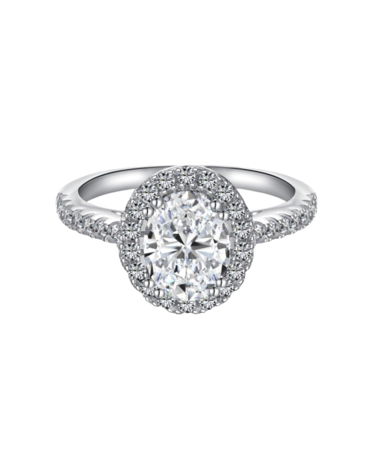Sidabrinis žiedas su cirkoniais 1,5CT