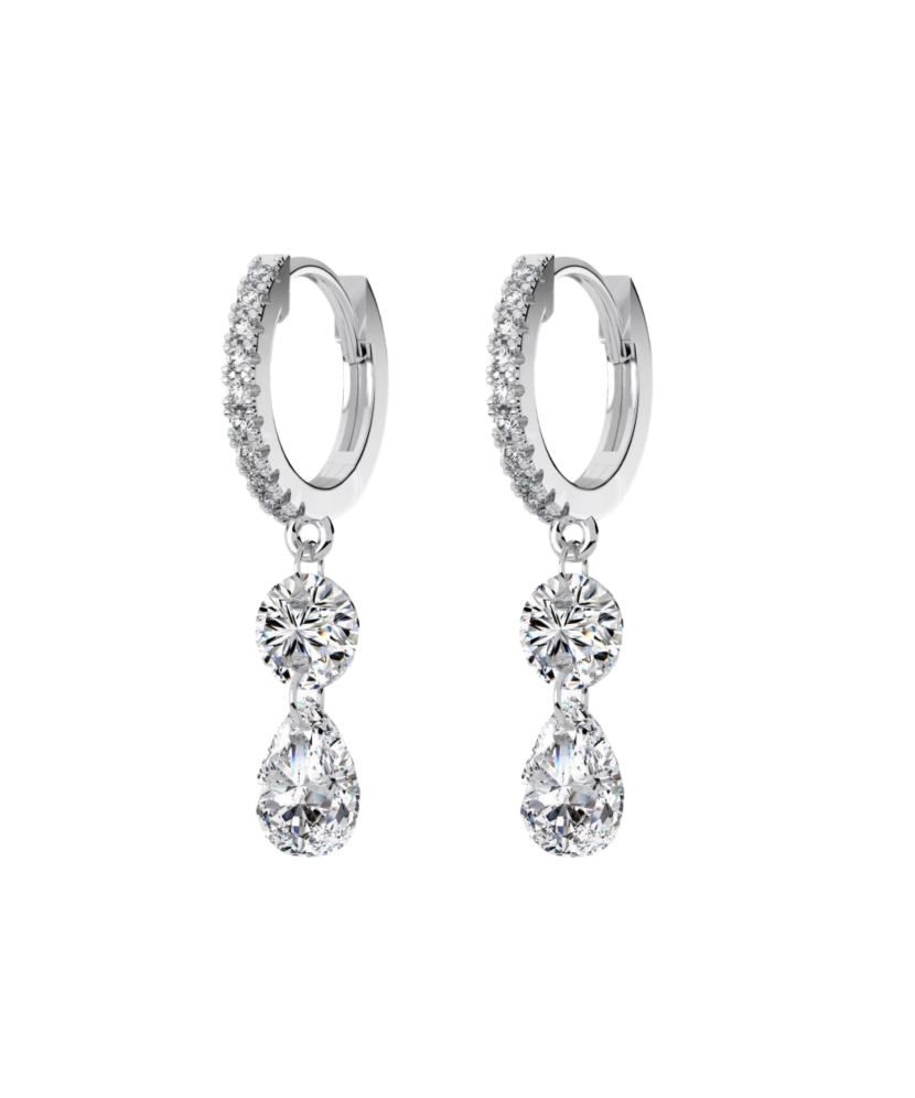 Sterling silver earrings with zircons