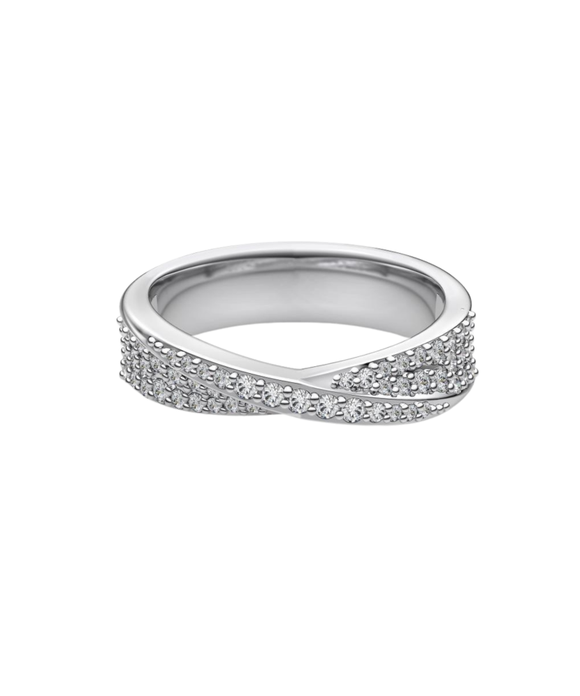 Sterling silver ring with zirconium