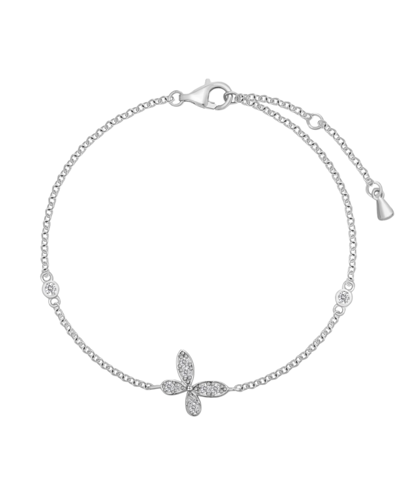 Sterling Silver bracelet with zircons