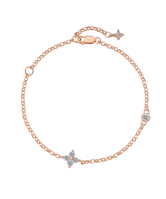 Gold plated sterling Silver bracelet with zircons