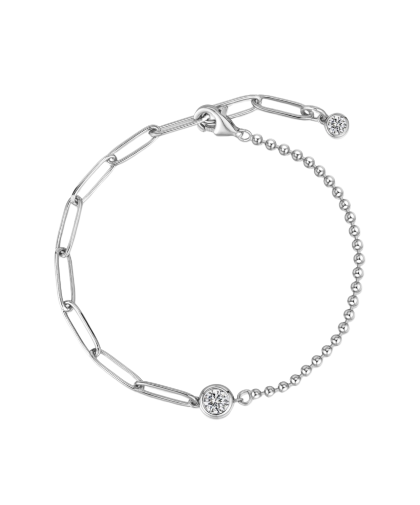 Sterling Silver bracelet with zircons