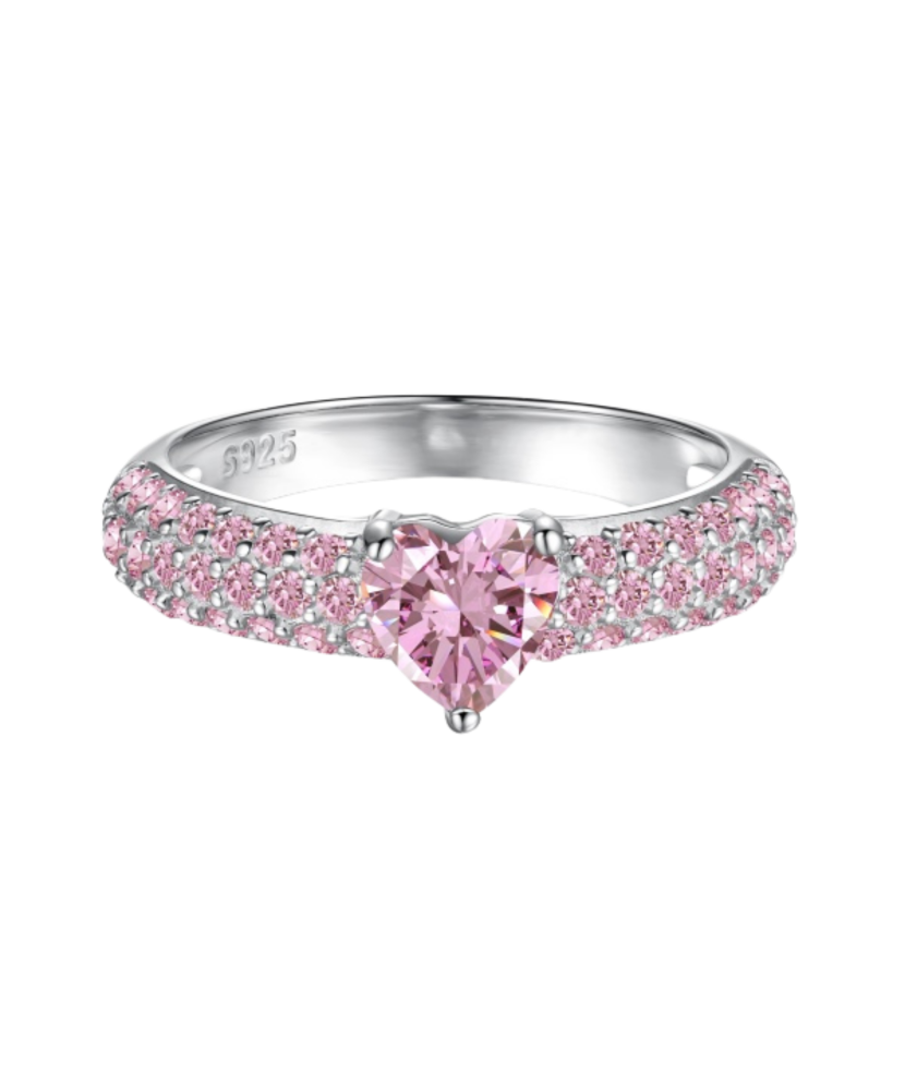 Sterling silver ring with zirconium