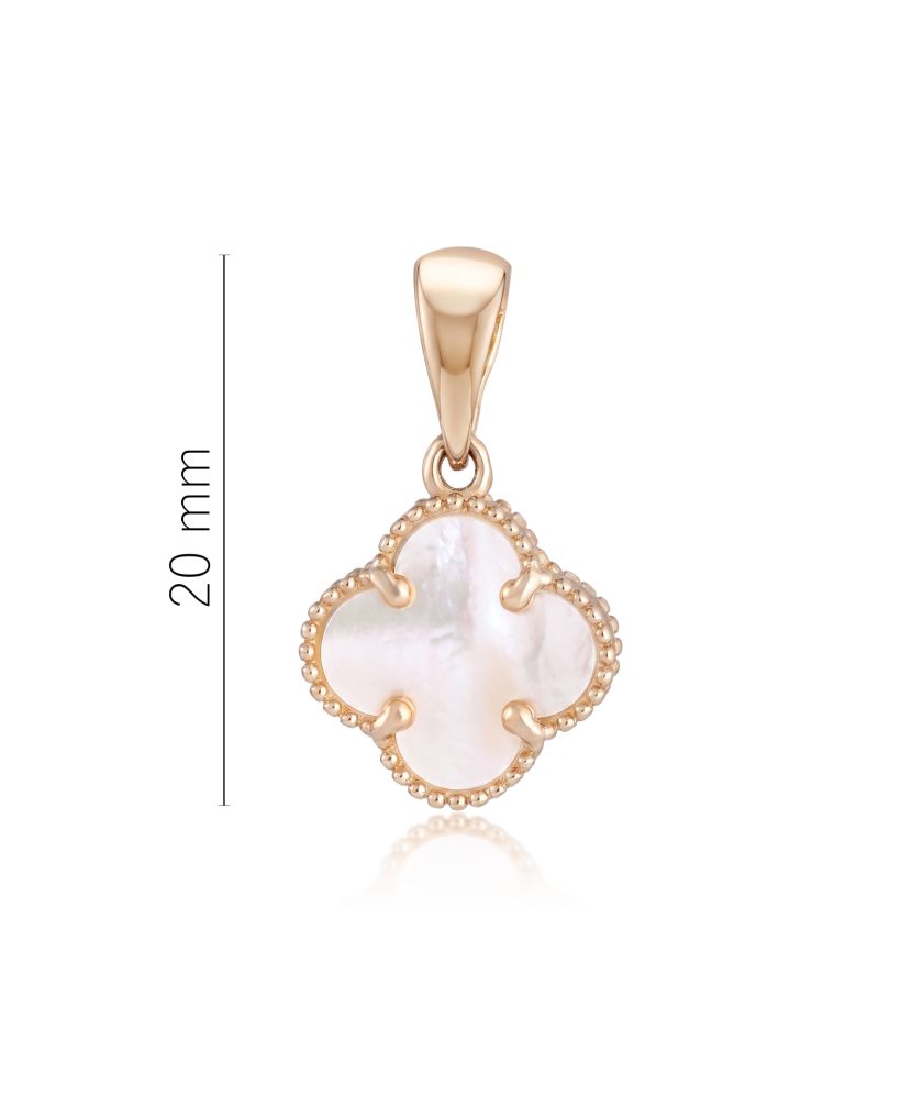 Gold earrings with nacre
