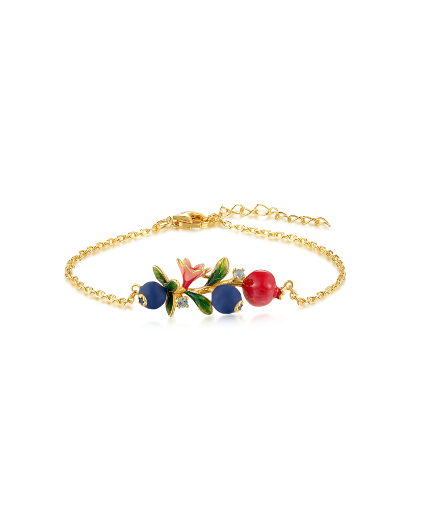 Gold plated sterling Silver bracelet with zircons