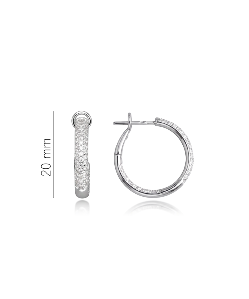 Sterling silver earrings with zircons