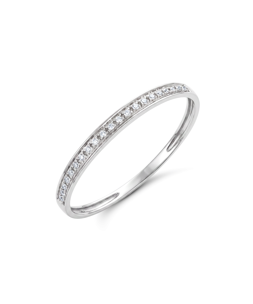 White gold ring with diamonds