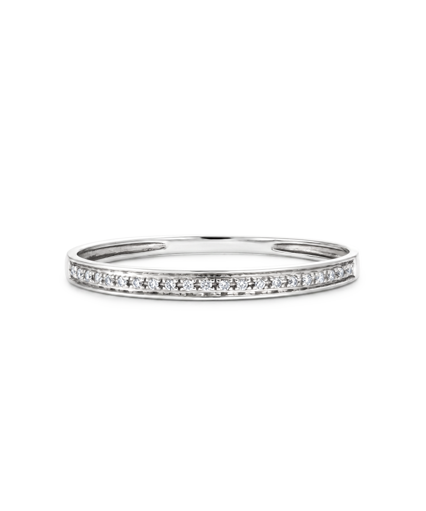 White gold ring with diamonds