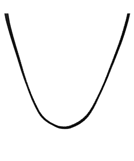 Silk cord necklace with silver