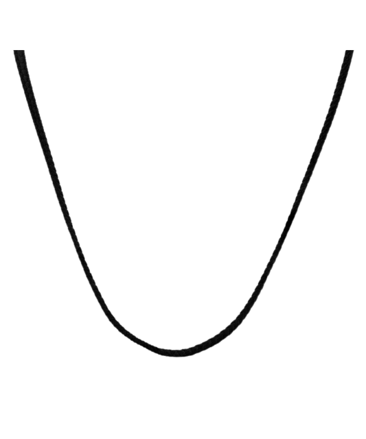 Silk cord necklace with silver