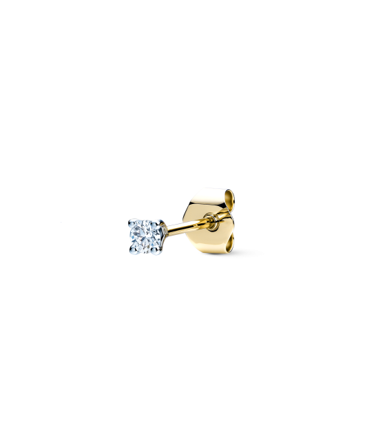 Keltakultainen timanttikoru (1 kpl) 0.03ct