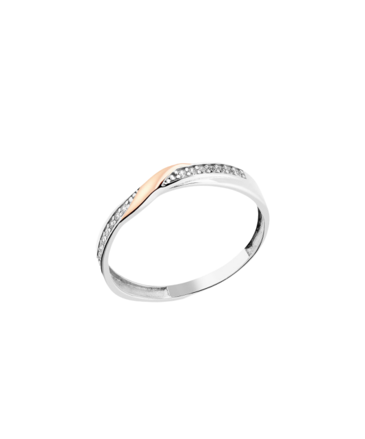 Yellow gold earring with diamond (1 pc) 0.03ct