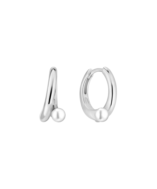 Sterling silver earrings with pearls