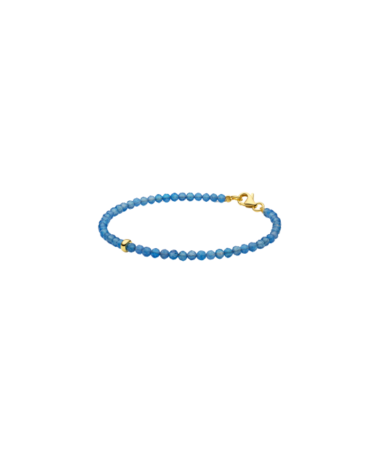 Agate bracelet with gold-plated silver