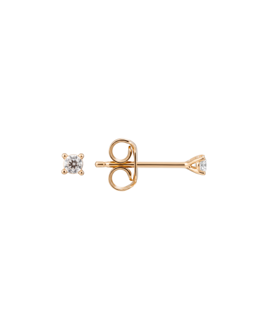 Gold earrings with zircons