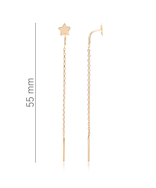 Gold earrings "stars"