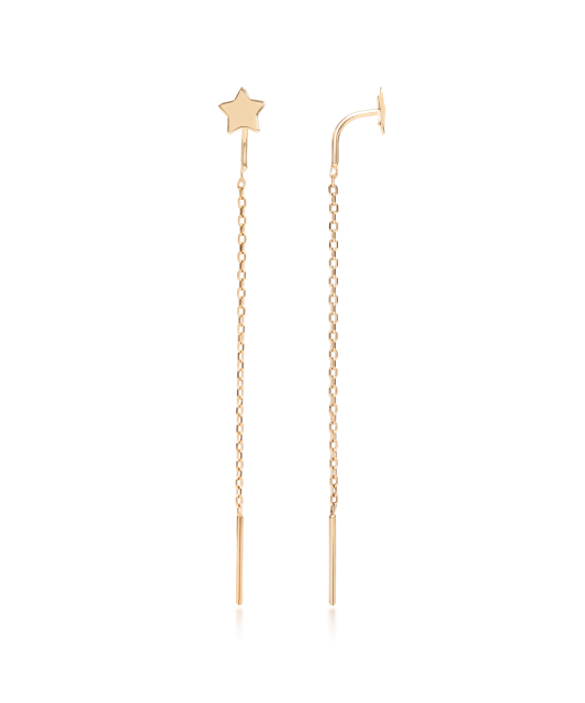 Gold earrings "stars"