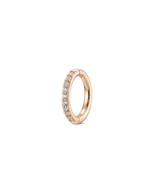 Gold earring with zircon (1pc.)