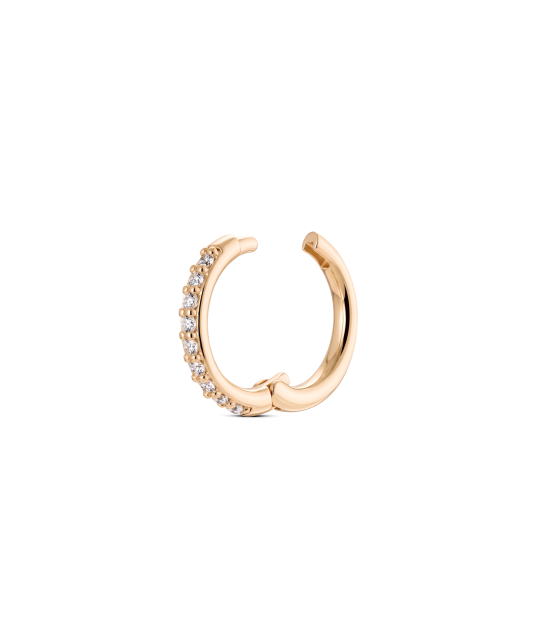 Gold earring with zircon (1pc.)