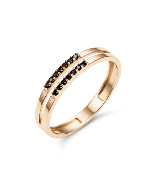 Gold ring with zircons
