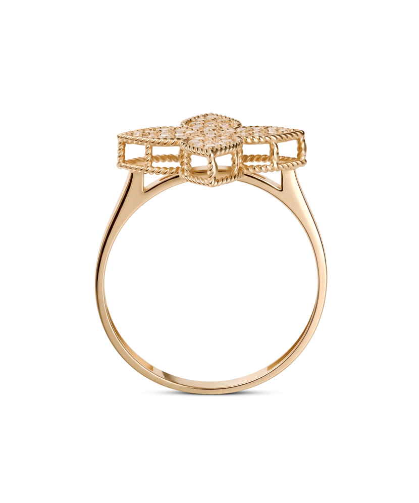 Gold ring with zircons