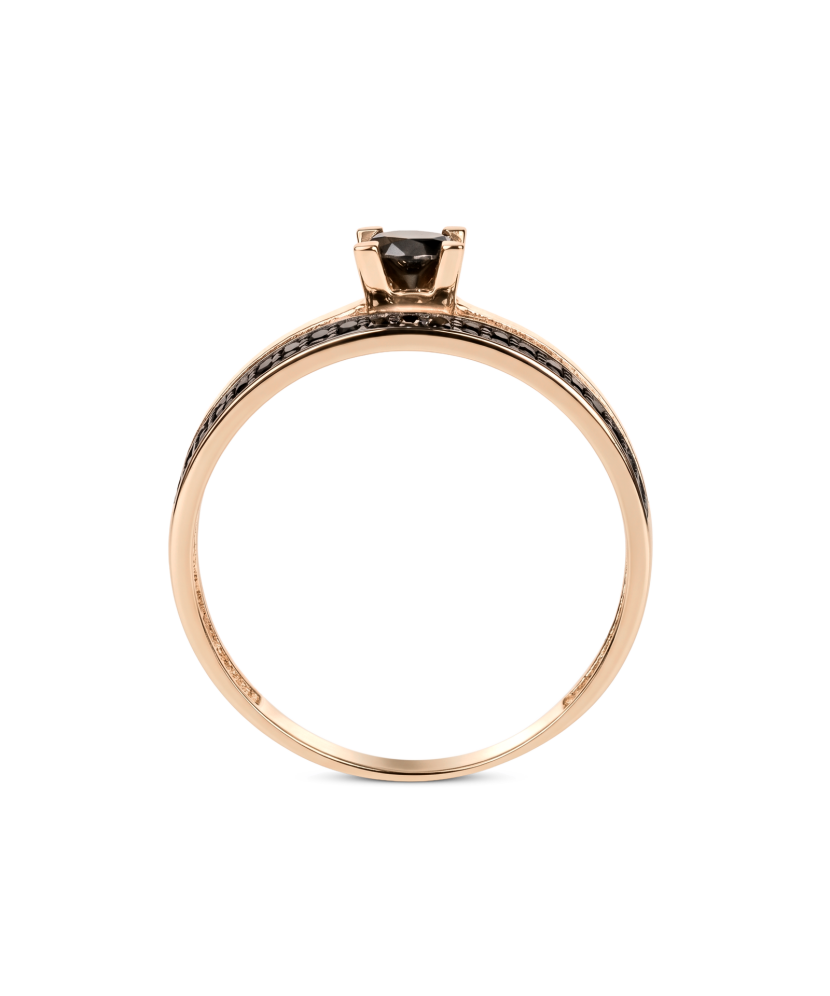 Gold ring with zircons