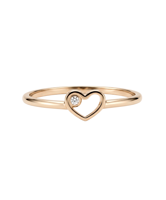 Gold ring with cubic zirconia “Heart”