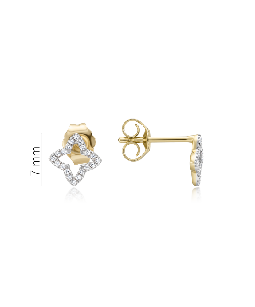 Yellow Gold earrings with diamonds