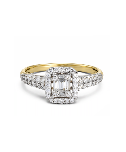 Yellow Gold ring with diamonds