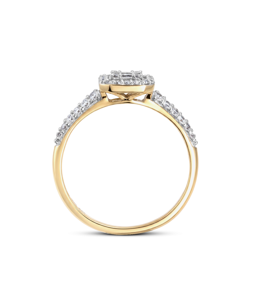Yellow Gold ring with diamonds