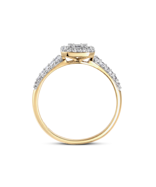 Yellow Gold ring with diamonds