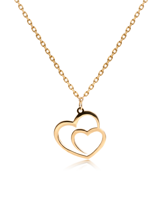 Gold chain with pendant "heart"