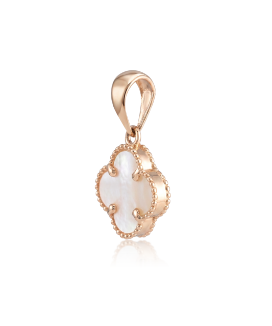 Gold earrings with nacre