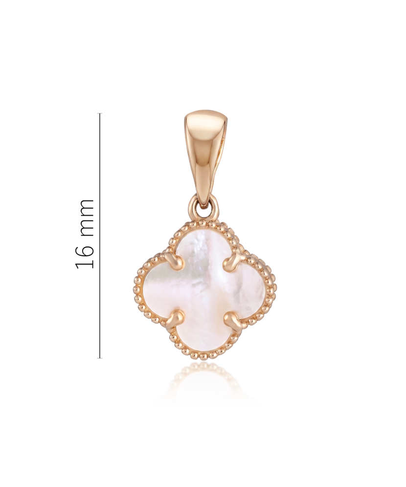 Gold earrings with nacre