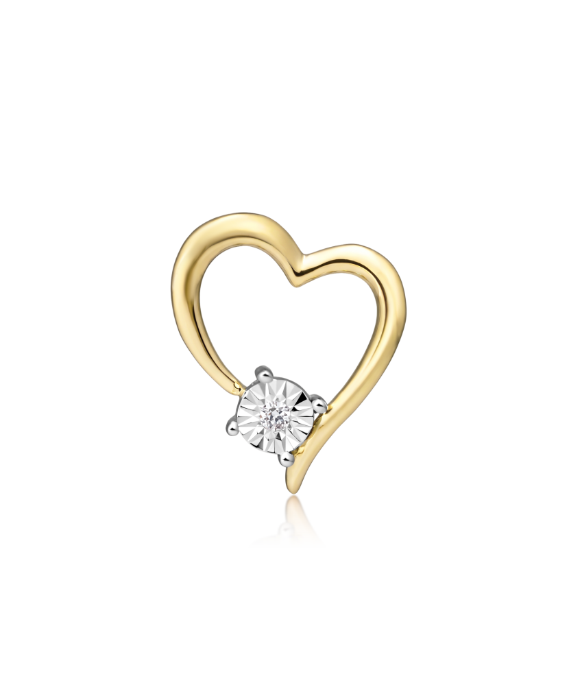 Yellow Gold pendant with diamonds