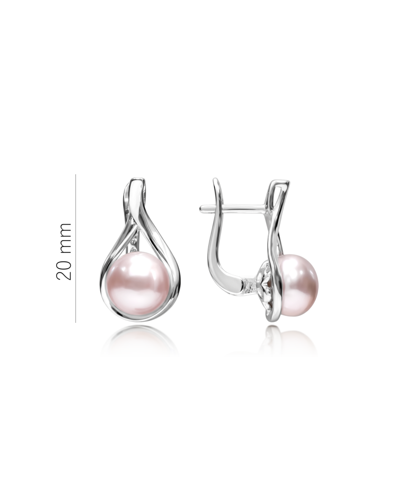 Sterling silver earrings with pearls
