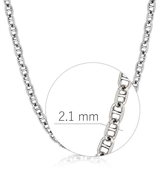 Hopeinen “Marina”-kaulaketju 2,1 mm